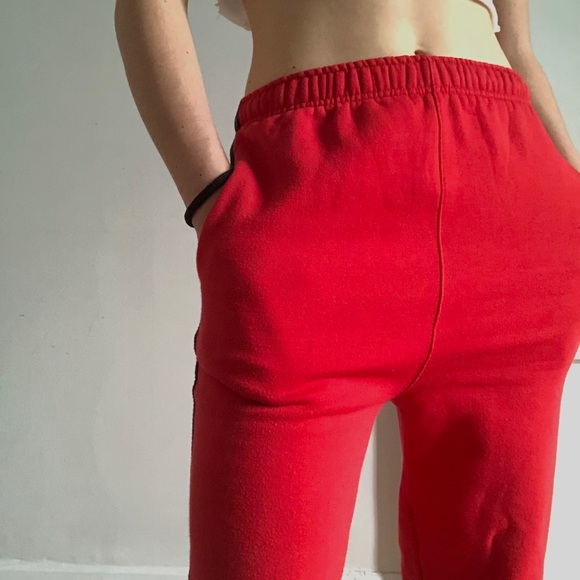 Red&Black Mens Adidas Track Pants - Picture 2 of 3